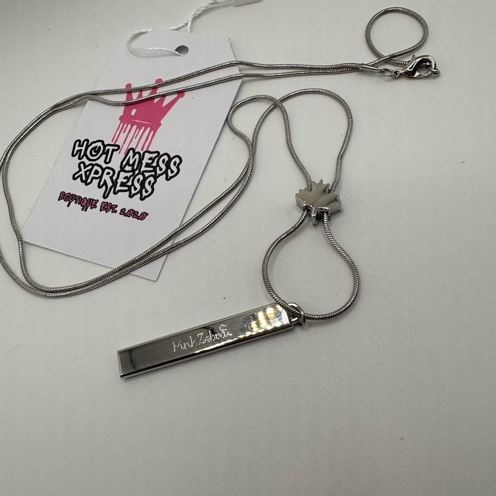 RARE Maple Leaf Pink Zebra Necklace